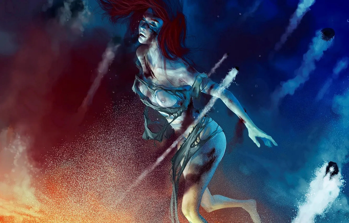 Photo wallpaper art, romance of the Apocalypse, romantically apocalyptic, alexiuss, Soaring