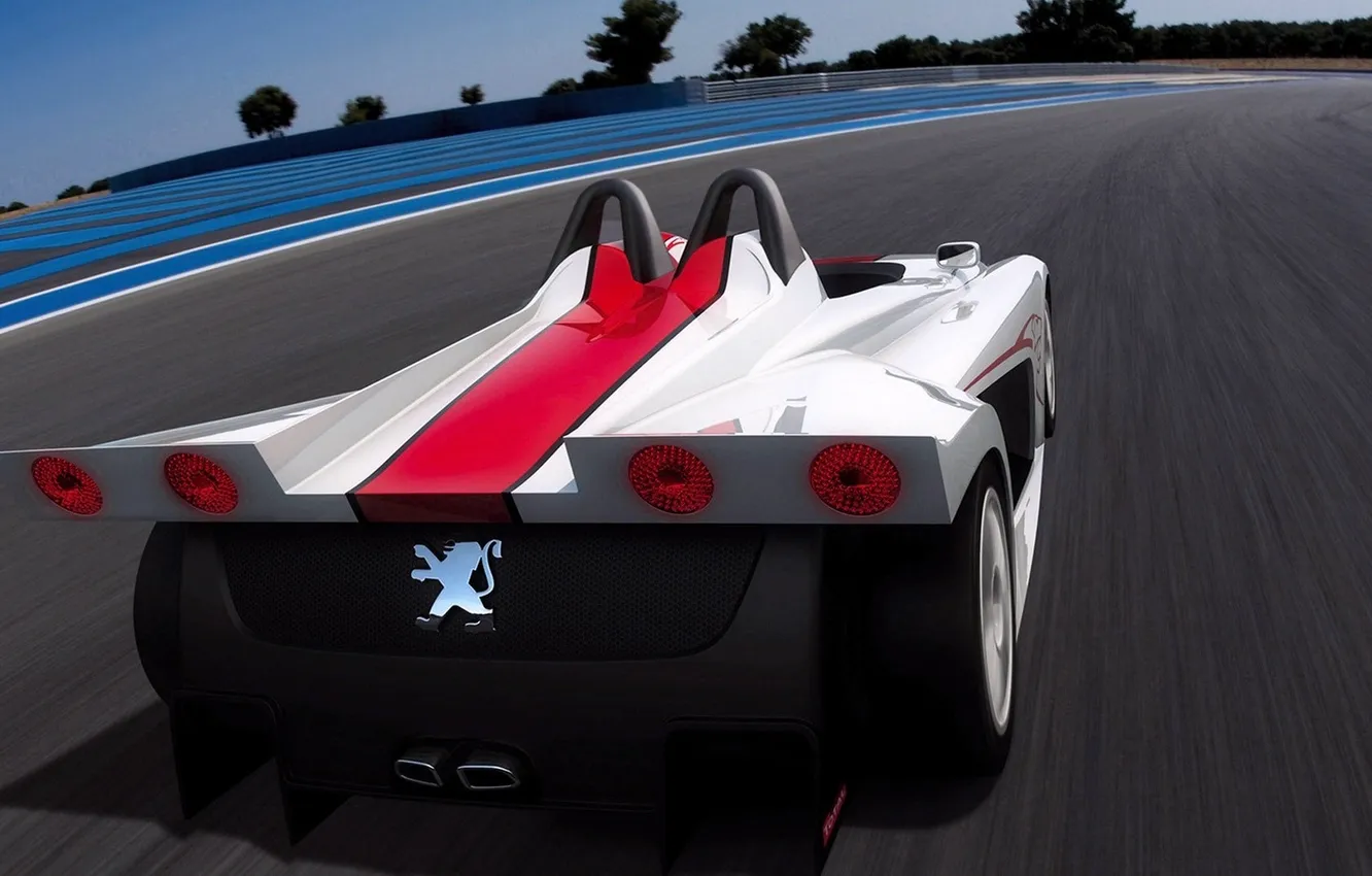 Photo wallpaper view, speed, track, back, supercar