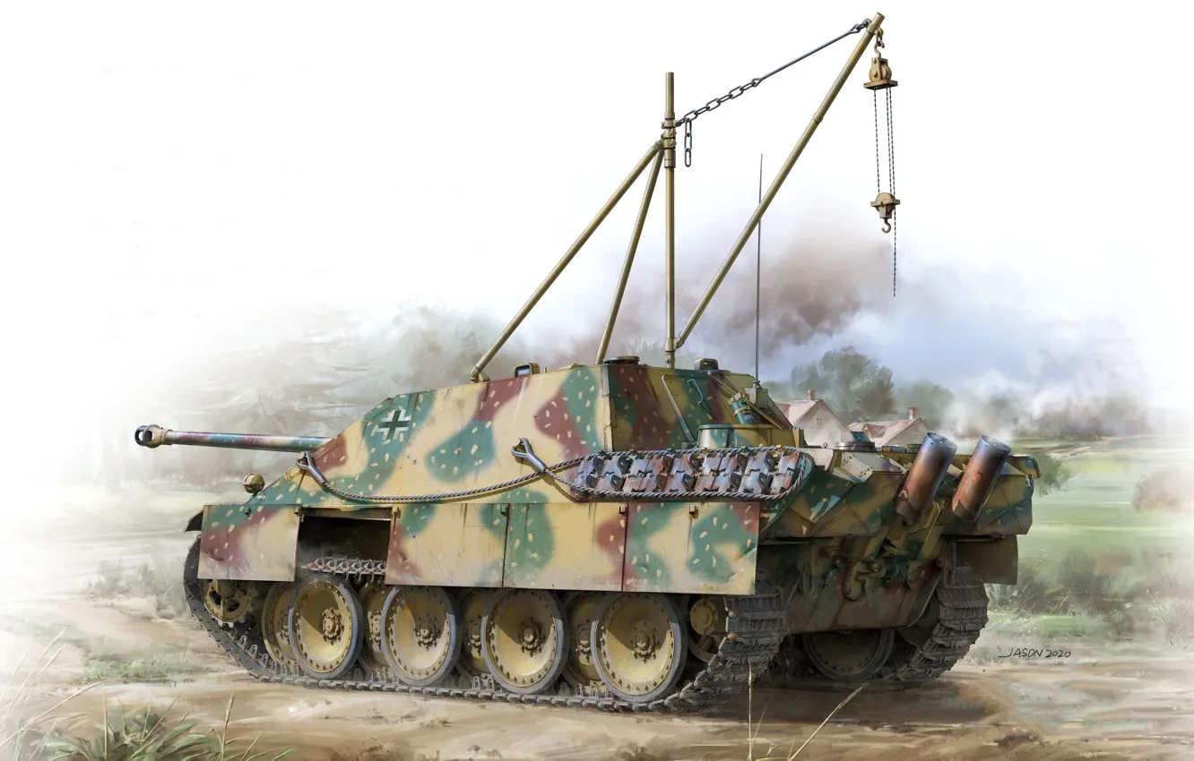 Photo wallpaper Germany, armor, Jagdpanther, tank fighter, self-propelled artillery, Jagdpanther Sd.Kfz.173