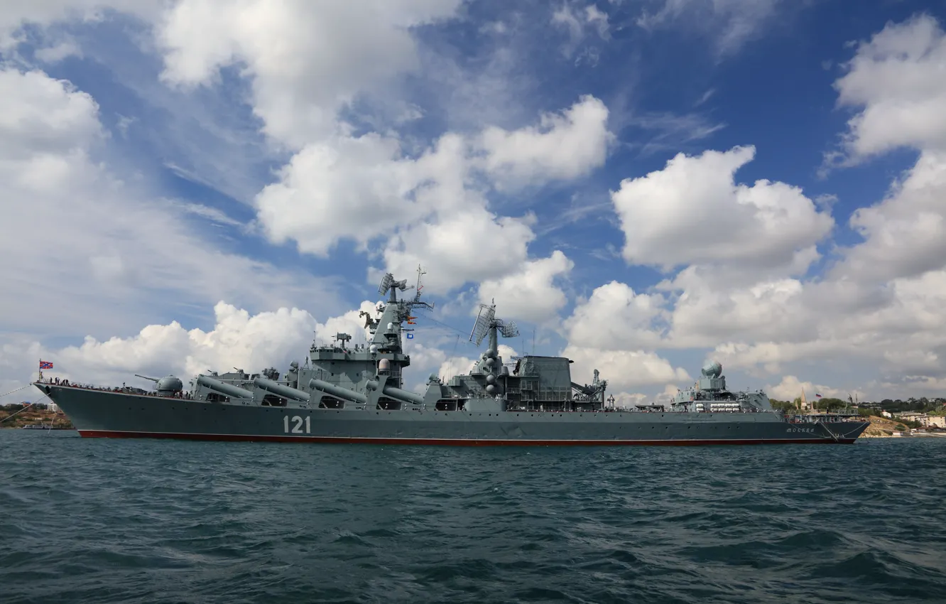 Photo wallpaper Moscow, cruiser, The black sea fleet, Rocket ship