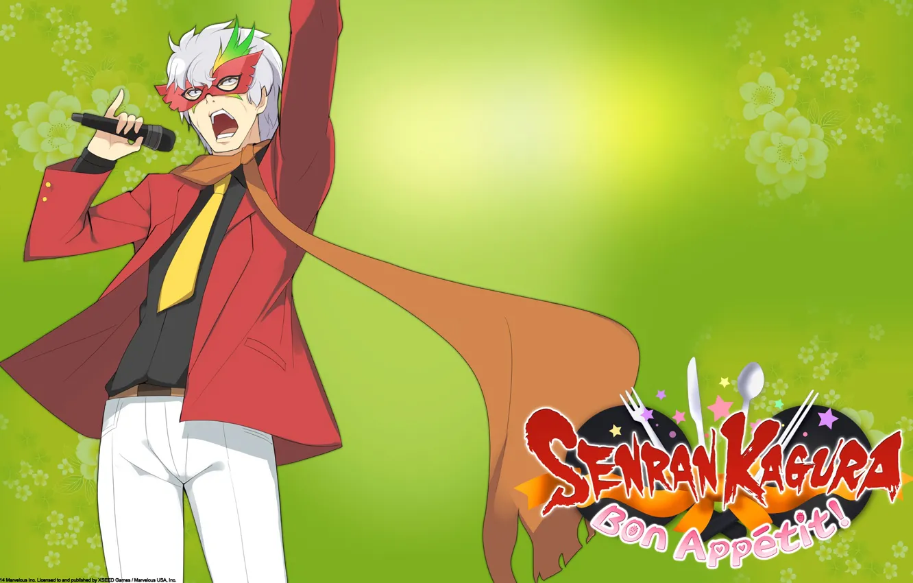 Photo wallpaper microphone, guy, the competition, Leading, Senran Kagura, Senran Kagura Bon Appetit