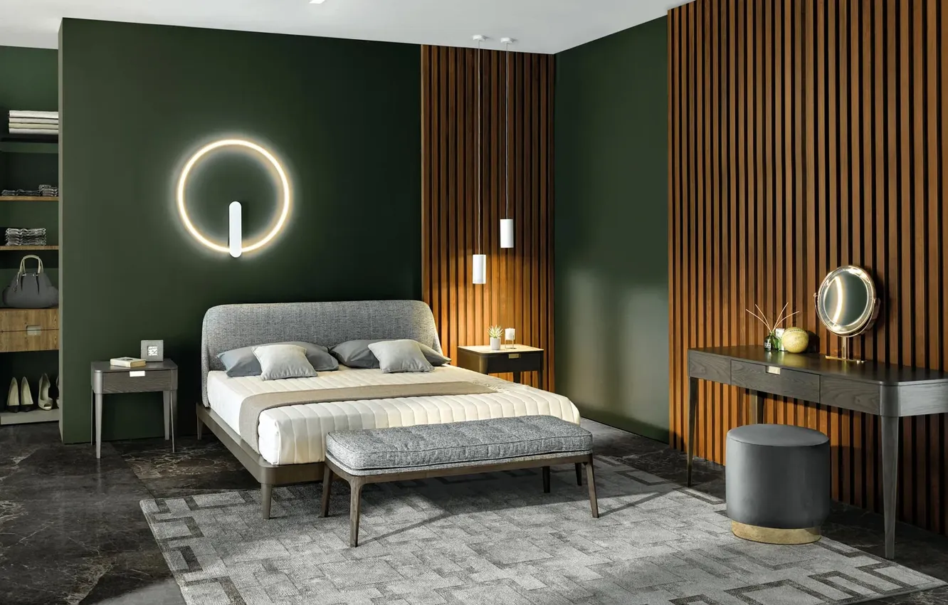 Photo wallpaper design, style, room, interior, bedroom