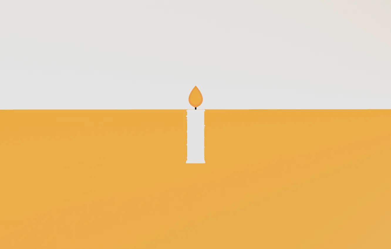 Photo wallpaper flame, candle, vector