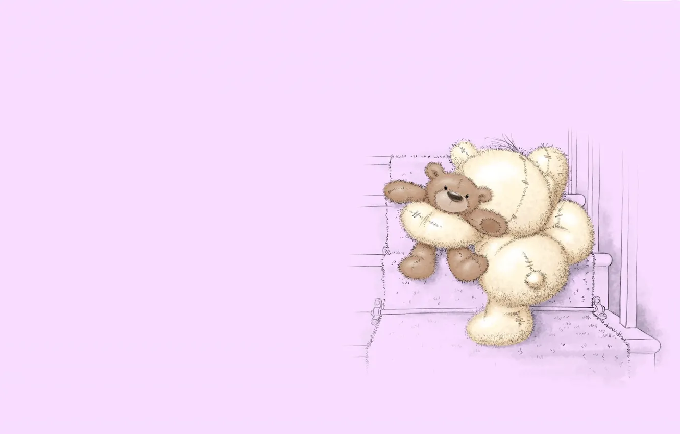 Photo wallpaper mood, toy, baby, art, bear, steps, children's, fizzy moon