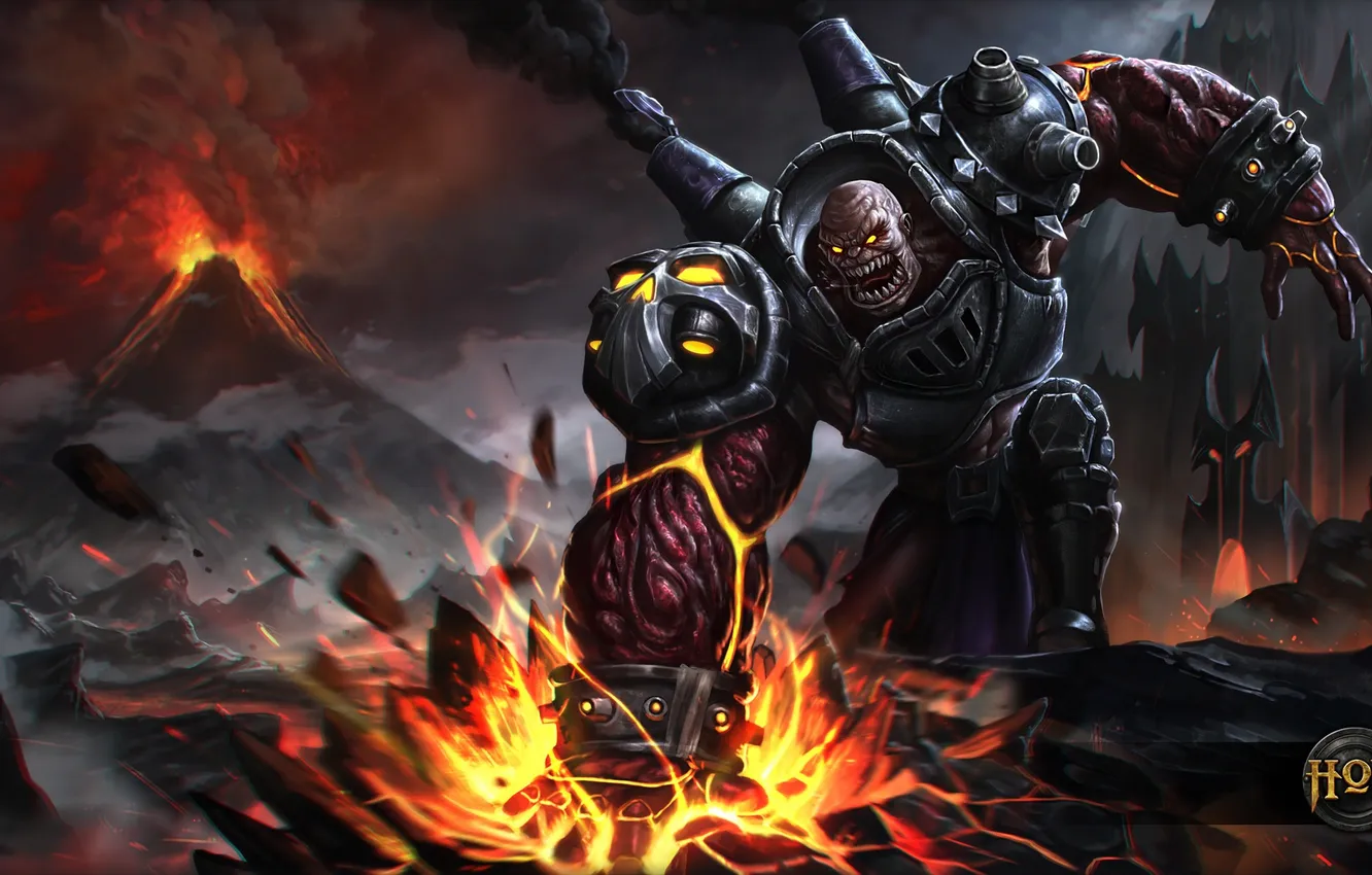 Photo wallpaper monster, lava, heroes of newerth, Deadlift, hellbourne, vocal