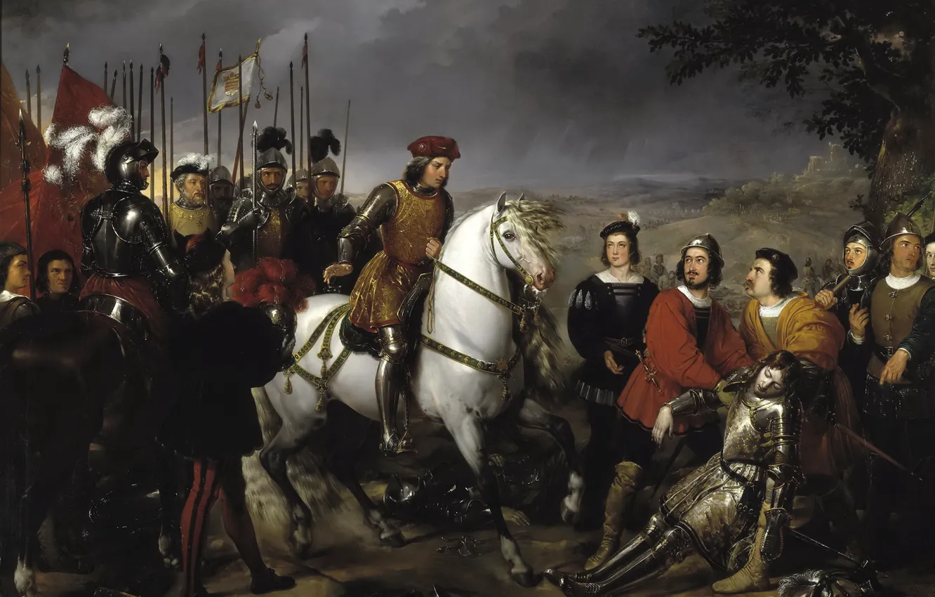 Photo wallpaper picture, genre, The great Captain Gonzalo de Cordoba after the battle of Cer, Federico Madrazo