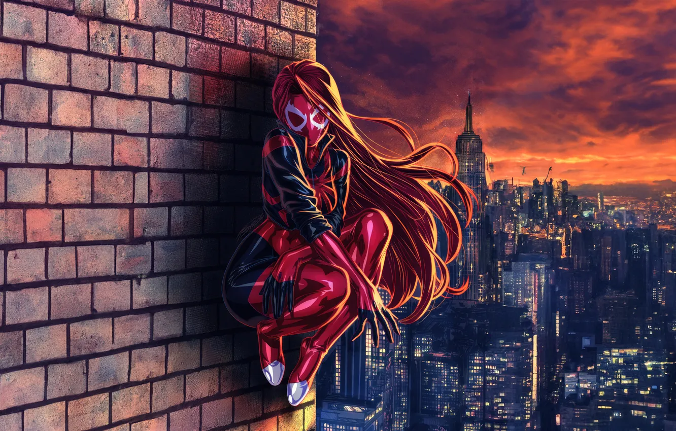 Photo wallpaper Watson, Spider, Scarlet, Mary Jane