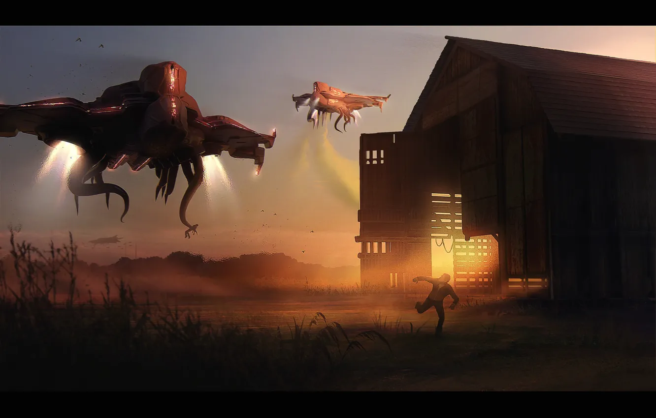 Photo wallpaper people, being, escape, buildings, PHASE TWO