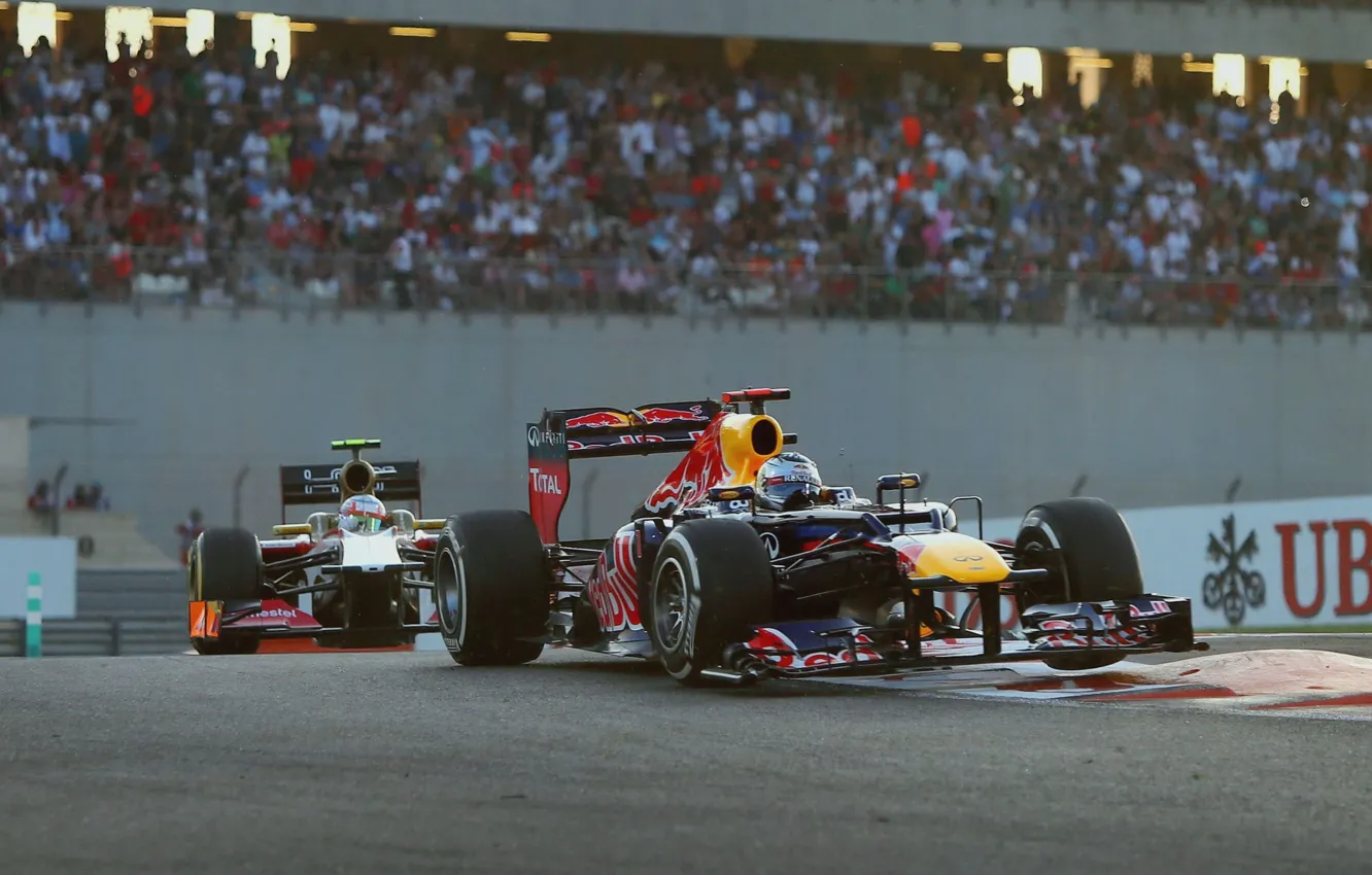 Photo wallpaper Racer, Formula 1, Vettel, Champion, RB8, Sebastian