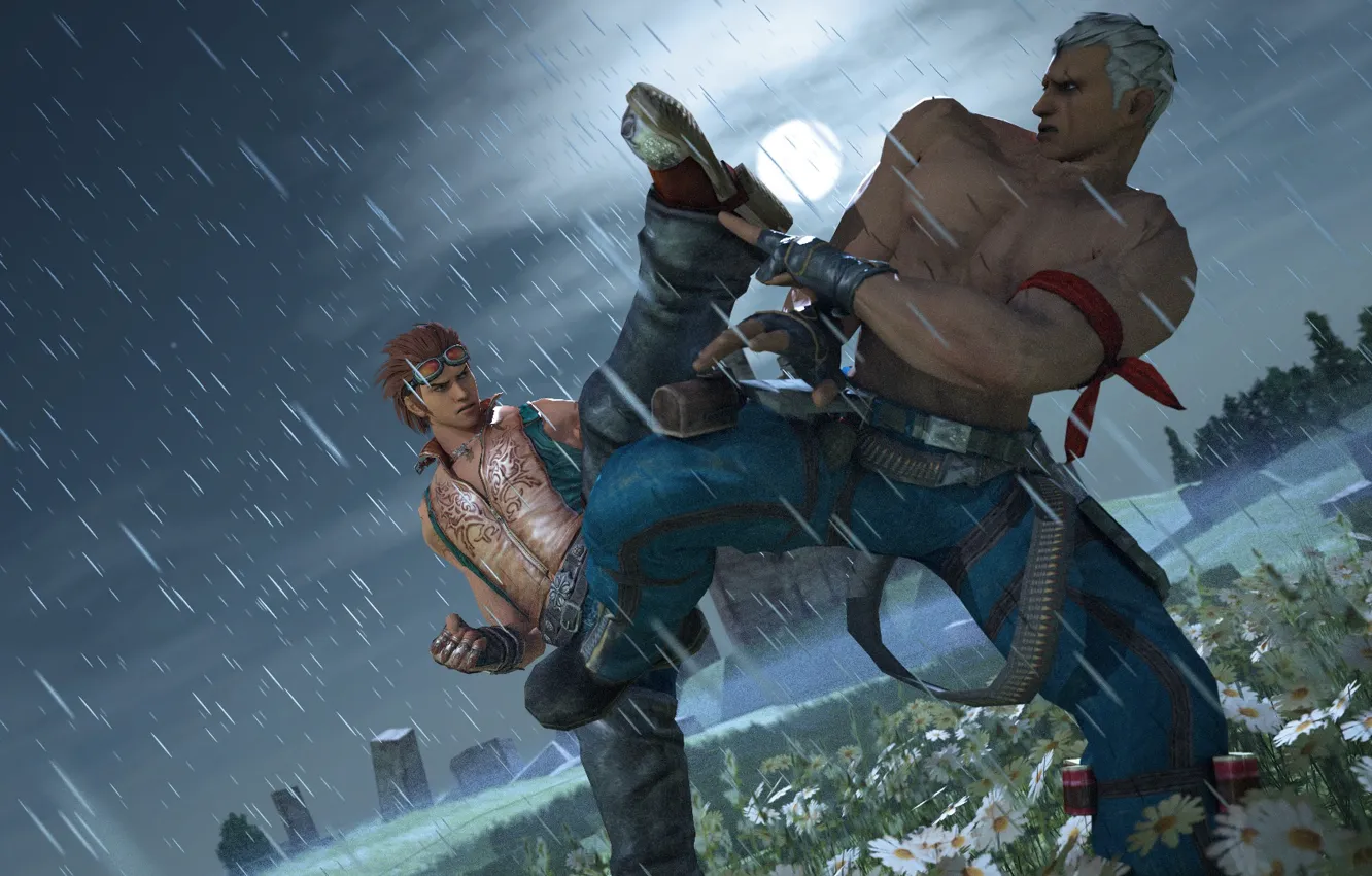 Photo wallpaper fighting, Hwoarang, namco, tekken, Bryan Fury