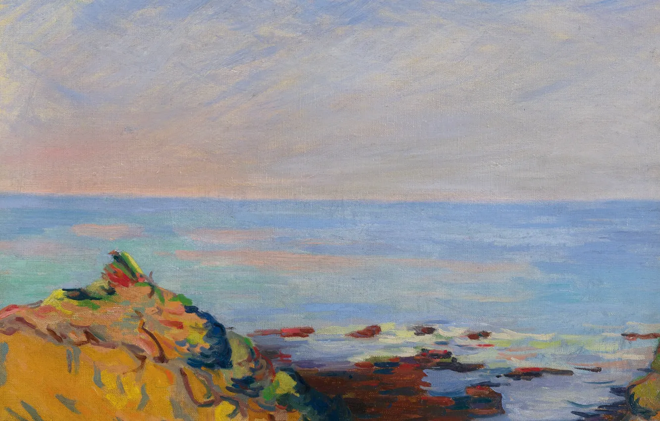 Photo wallpaper sea, landscape, picture, Arman Hyomin, Armand Guillaumin, Saint-Palais. The Coast