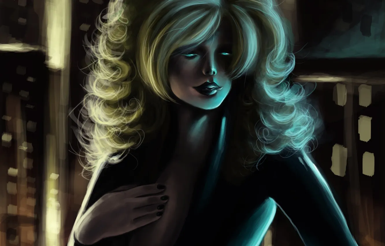 Photo wallpaper girl, the city, hands, art, hood