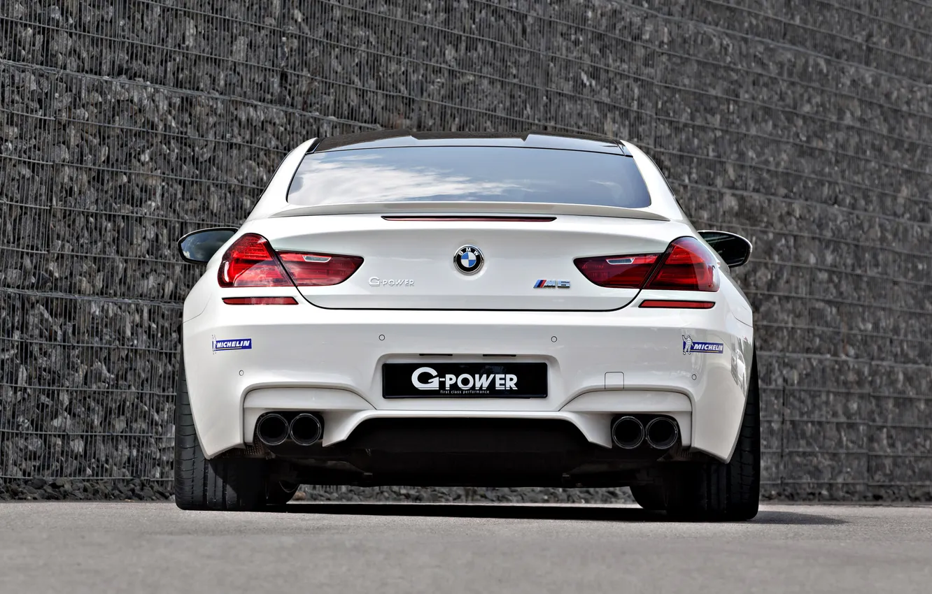 Photo wallpaper BMW, white, G-Power, Coupe, tuning, back, F13