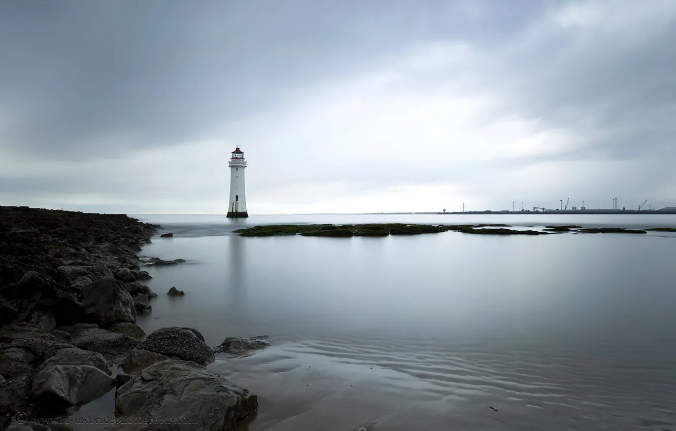 Photo wallpaper sea, landscape, lighthouse