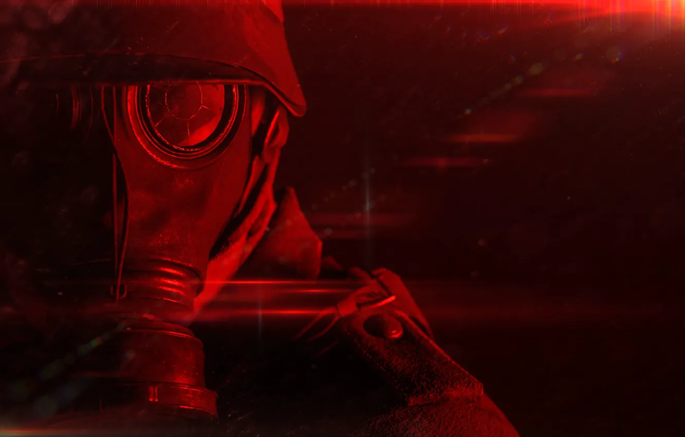 Photo wallpaper background, soldiers, gas mask, helmet, Battlefield 1