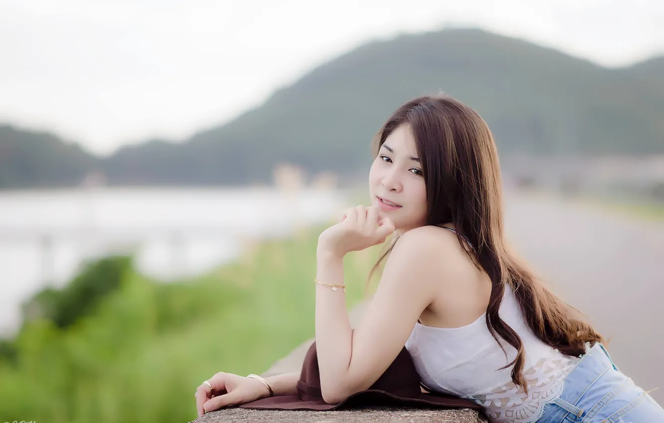 Photo wallpaper girl, model, mood, face, blackhead, marco