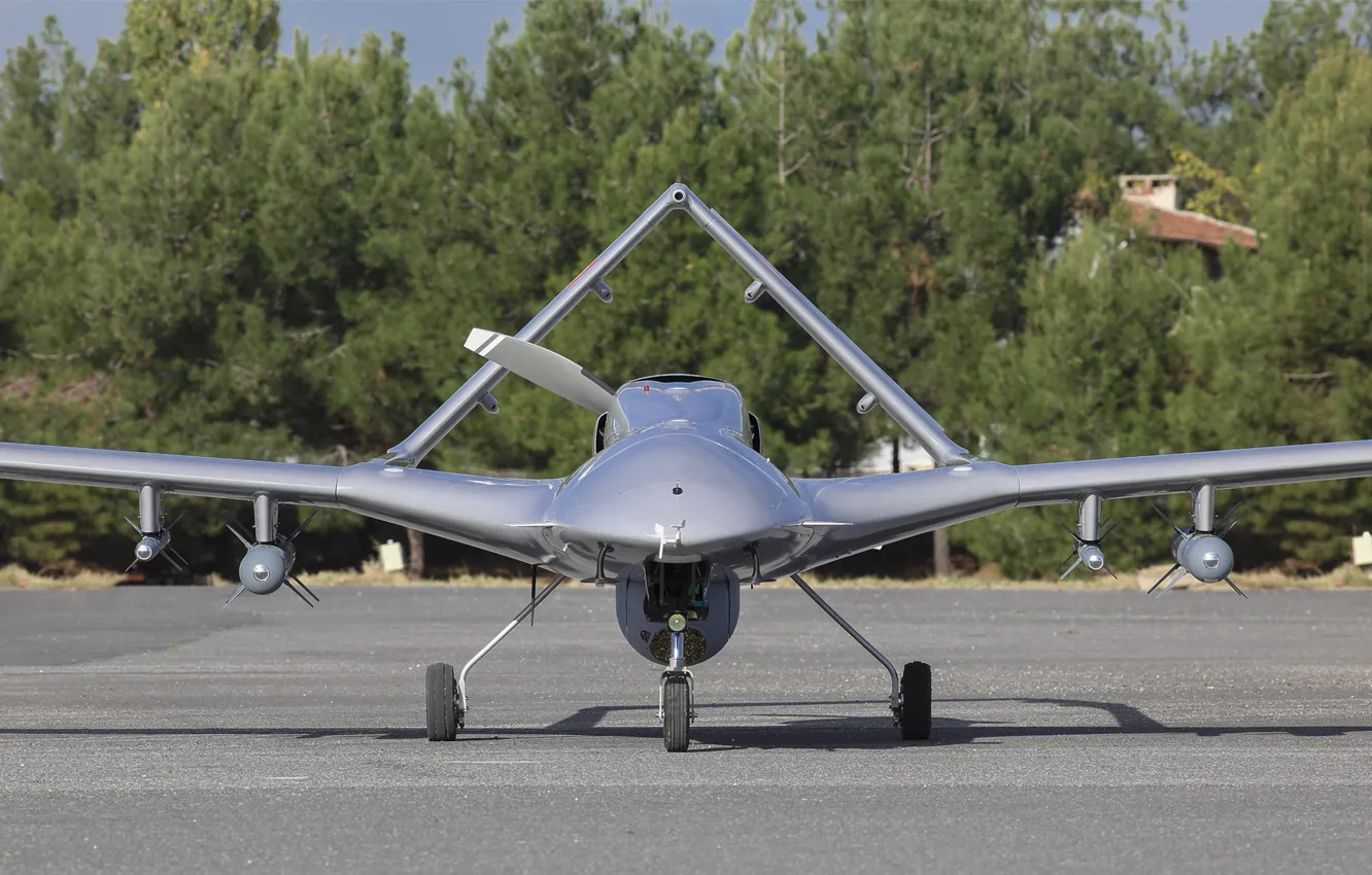 Photo wallpaper UAV, The Turkish air force, Bayraktar TB2, Strike UAVs, UMTAS ATGM