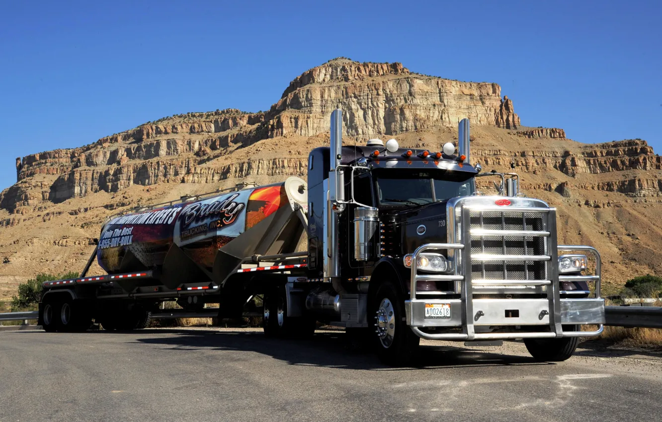 Photo wallpaper Truck, truck, brady trucking, Peterbilt 389