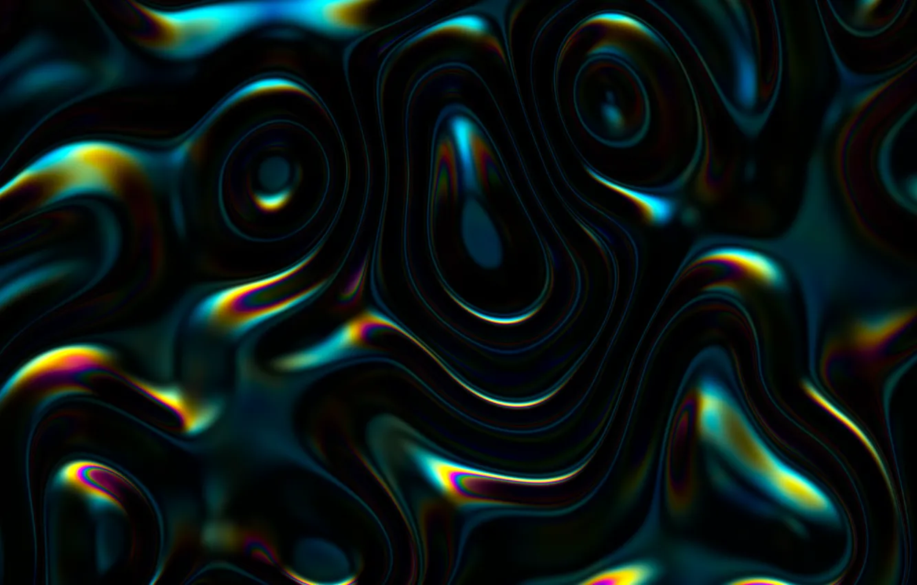 Photo wallpaper wave, abstraction, waves, the reflection, abstraction, reflections, iridescent liquid, ridescent liquid