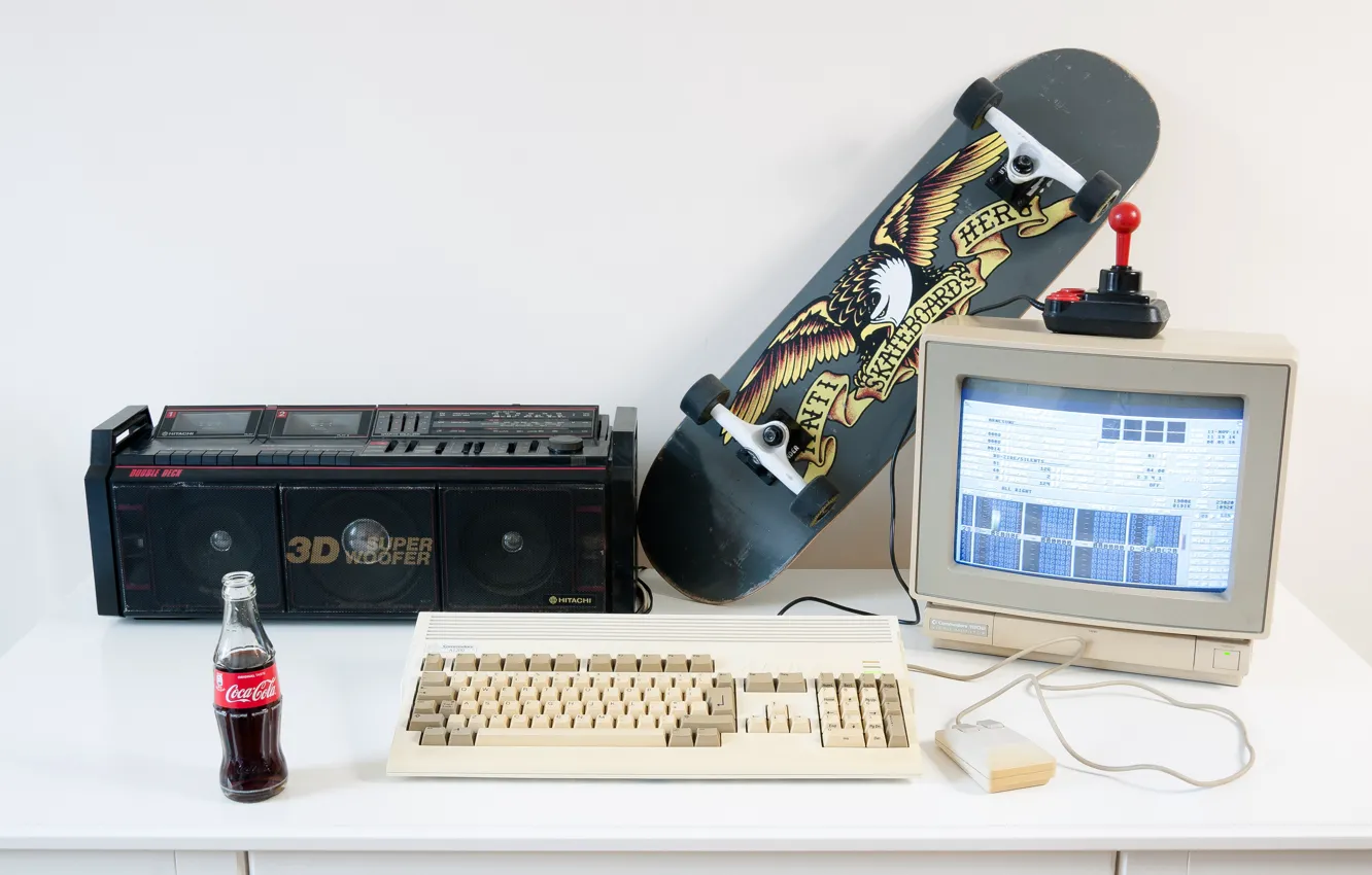 Photo wallpaper computer, retro, keyboard, classic, skate, tape