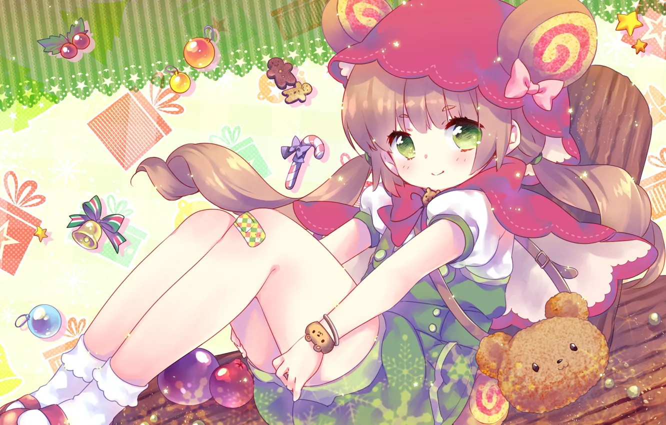 Photo wallpaper look, anime, art, girl