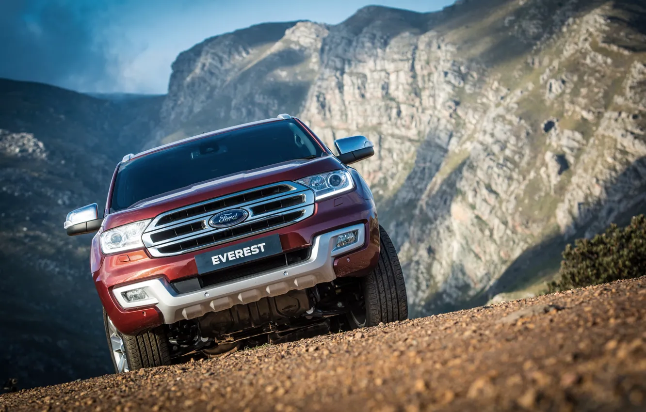 Photo wallpaper Ford, front view, Everest, Limited, 4WD, 2015
