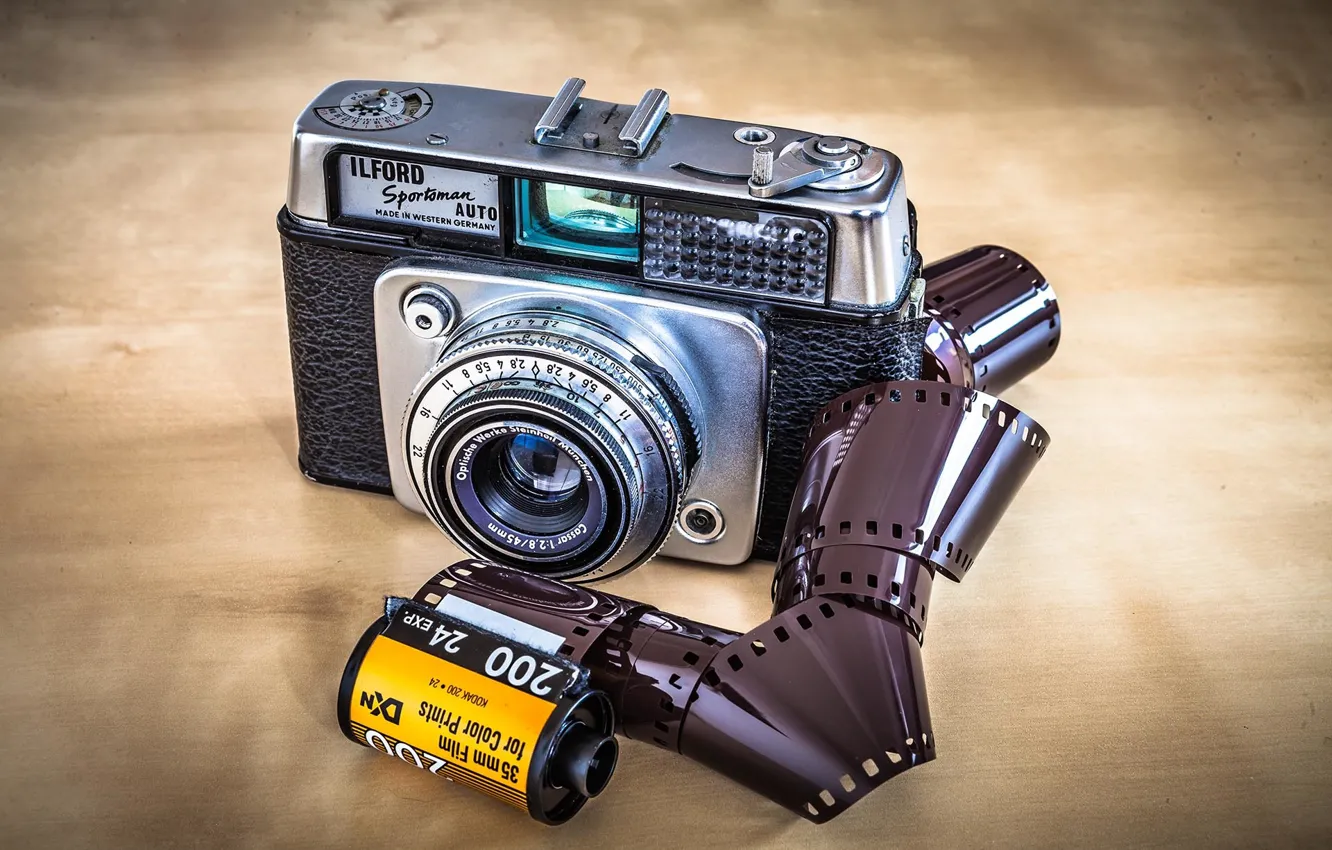 Photo wallpaper the film, camera, lenses, Sportsman, Ilford