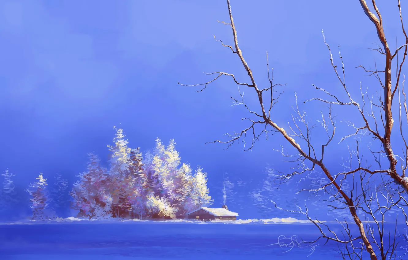 Photo wallpaper Nature, Winter, Figure, Sergey Svistunov, Sergey Svistunov