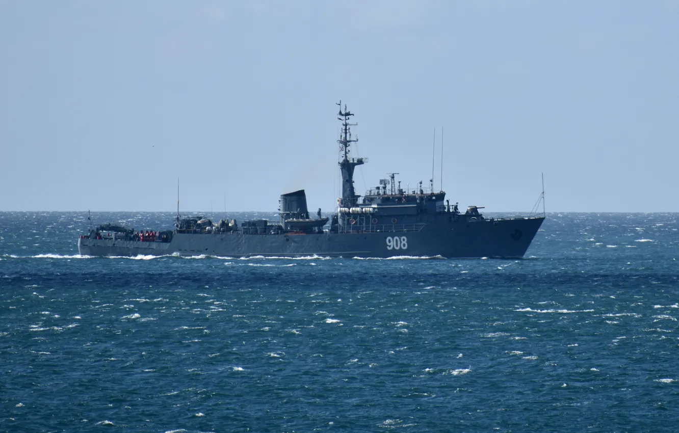 Photo wallpaper sea, minesweeper, Vice Admiral Zakhar'in
