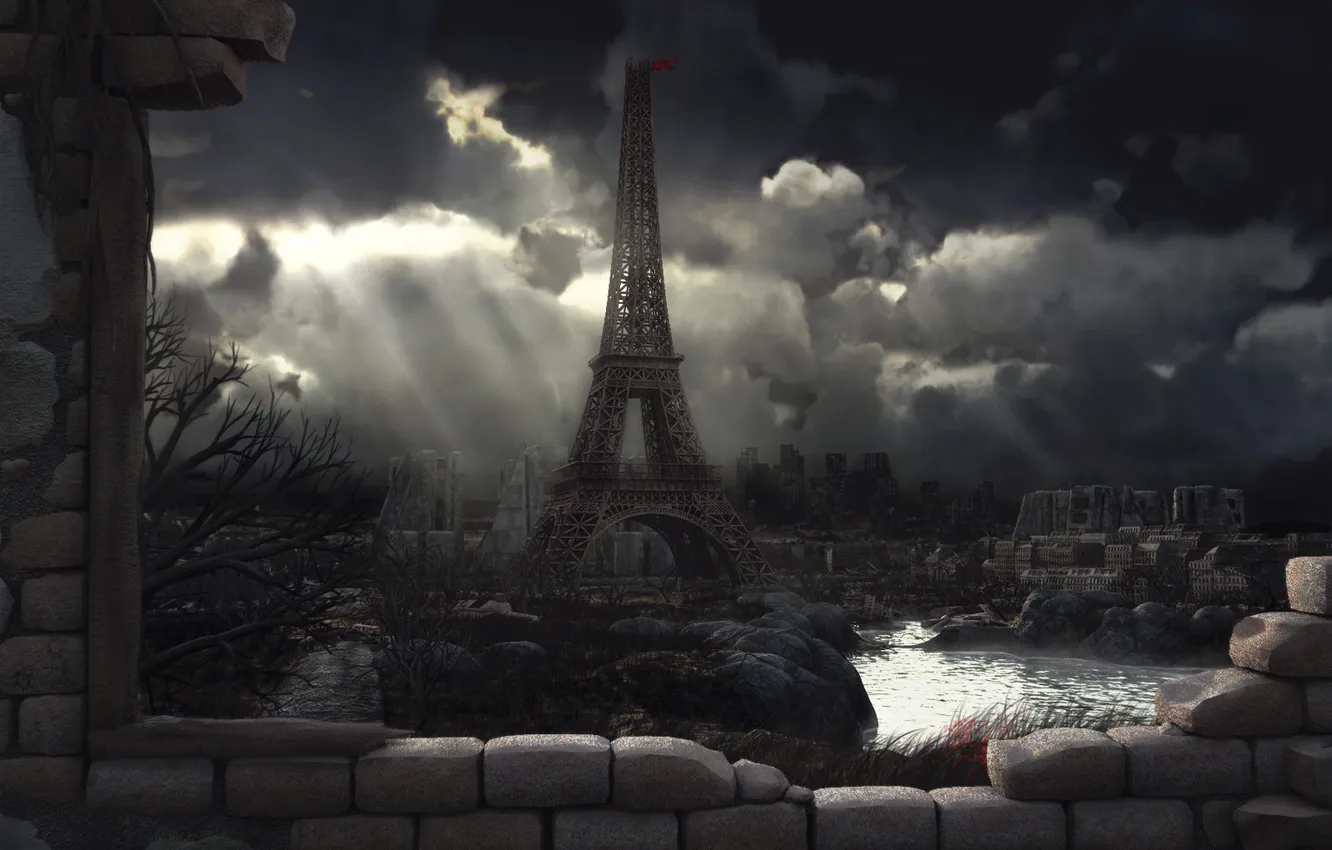 Photo wallpaper the city, tower, Paris 2048