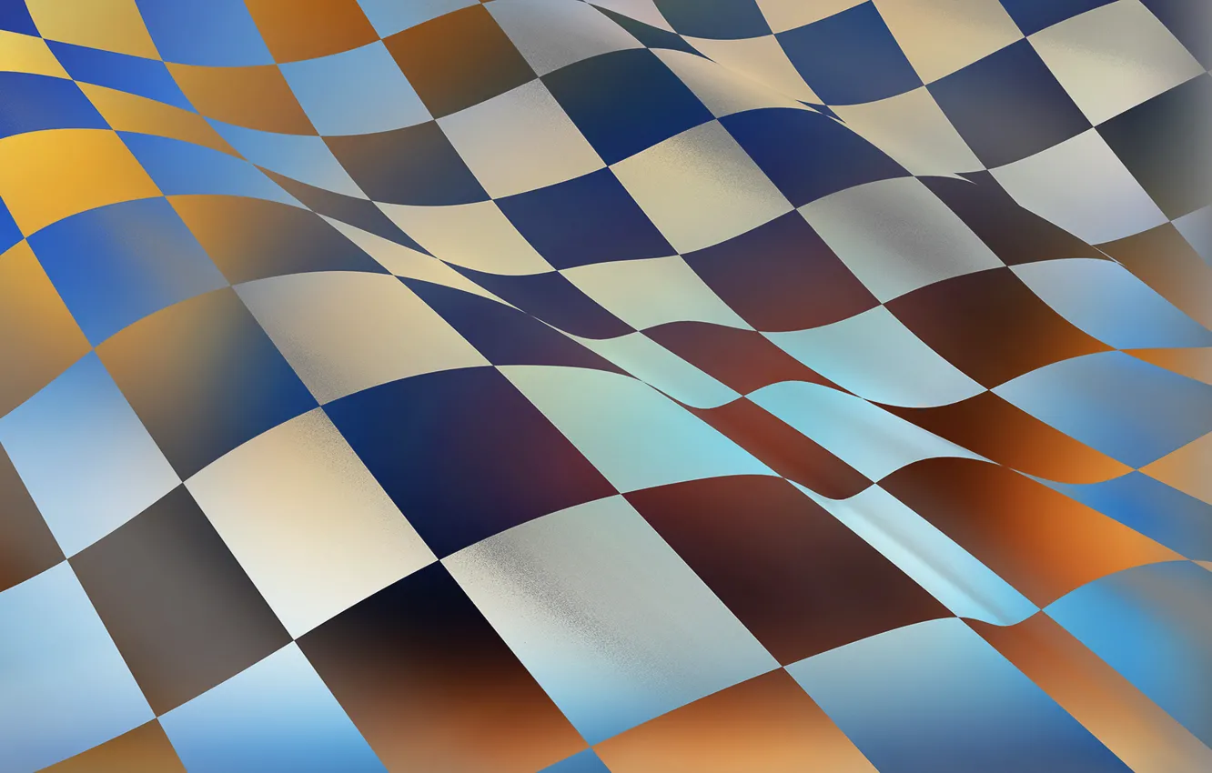 Photo wallpaper abstraction, sport, cell, flag, finish