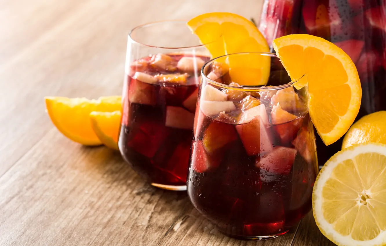 Photo wallpaper glass, orange, sangria