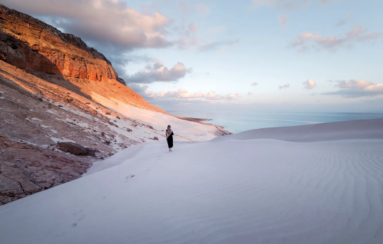 Photo wallpaper Yemen, Yemen, Socotra island, White dunes, Socotra Island, White Dunes