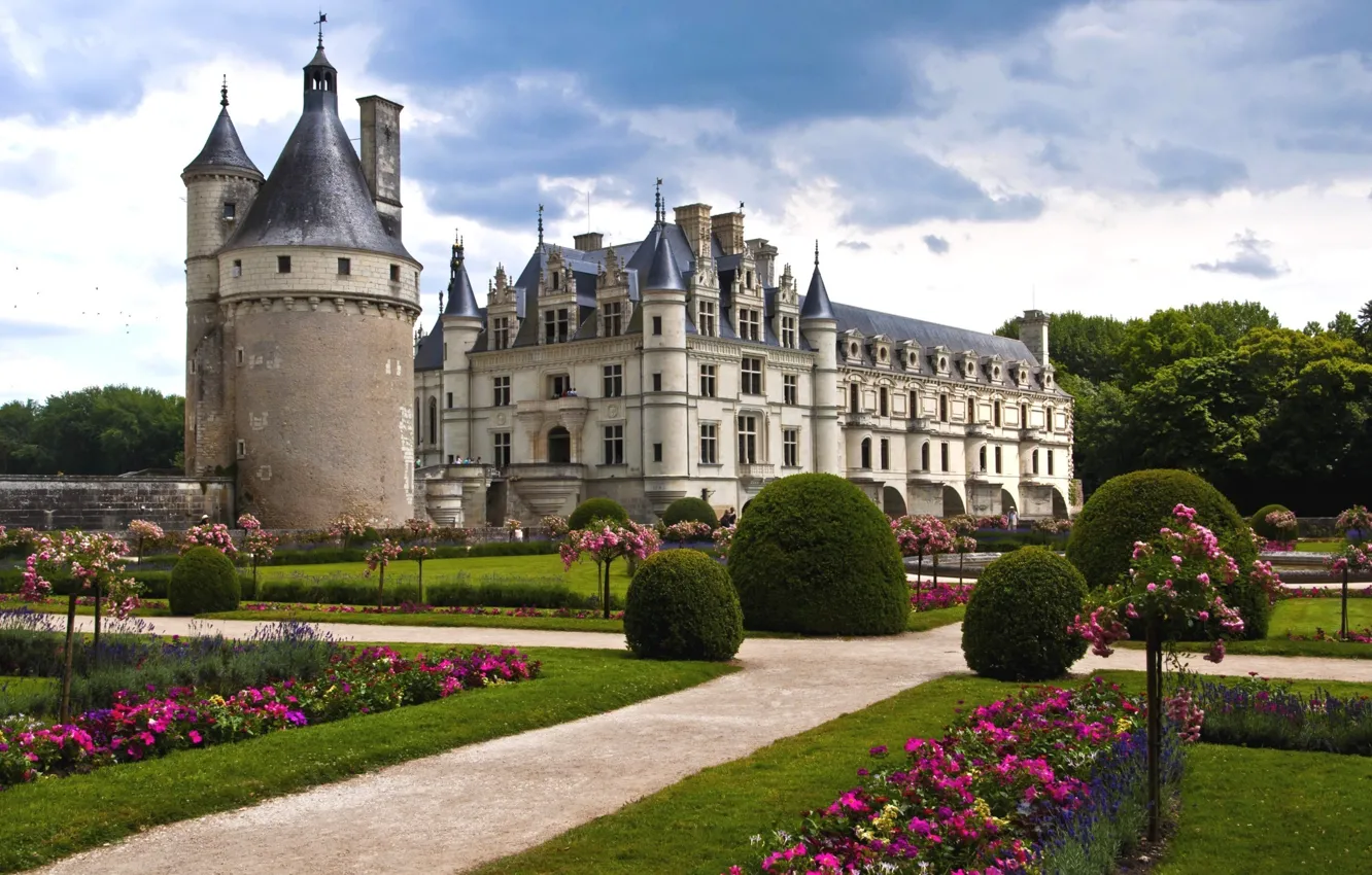 Photo wallpaper France, The Castle Of Chenonceau, EDR-et-Loire