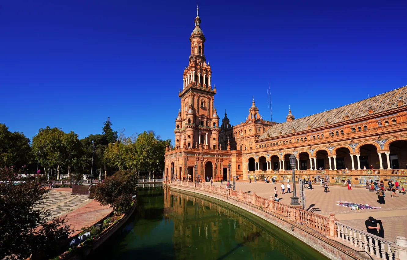 Photo wallpaper Spain, promenade, Spain, Seville, attractions, Sevilla, Espana