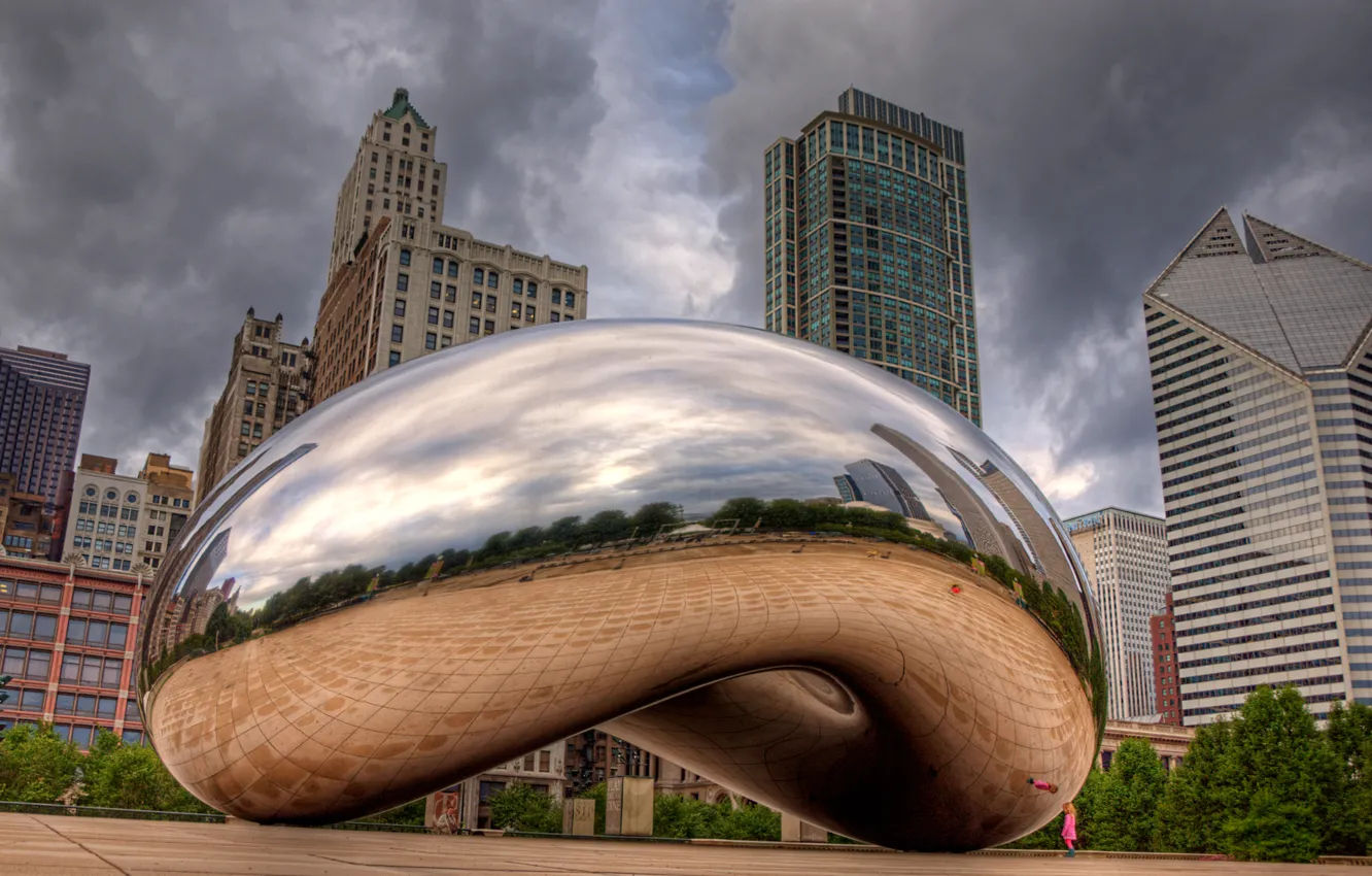 Photo wallpaper the sky, clouds, HDR, home, area