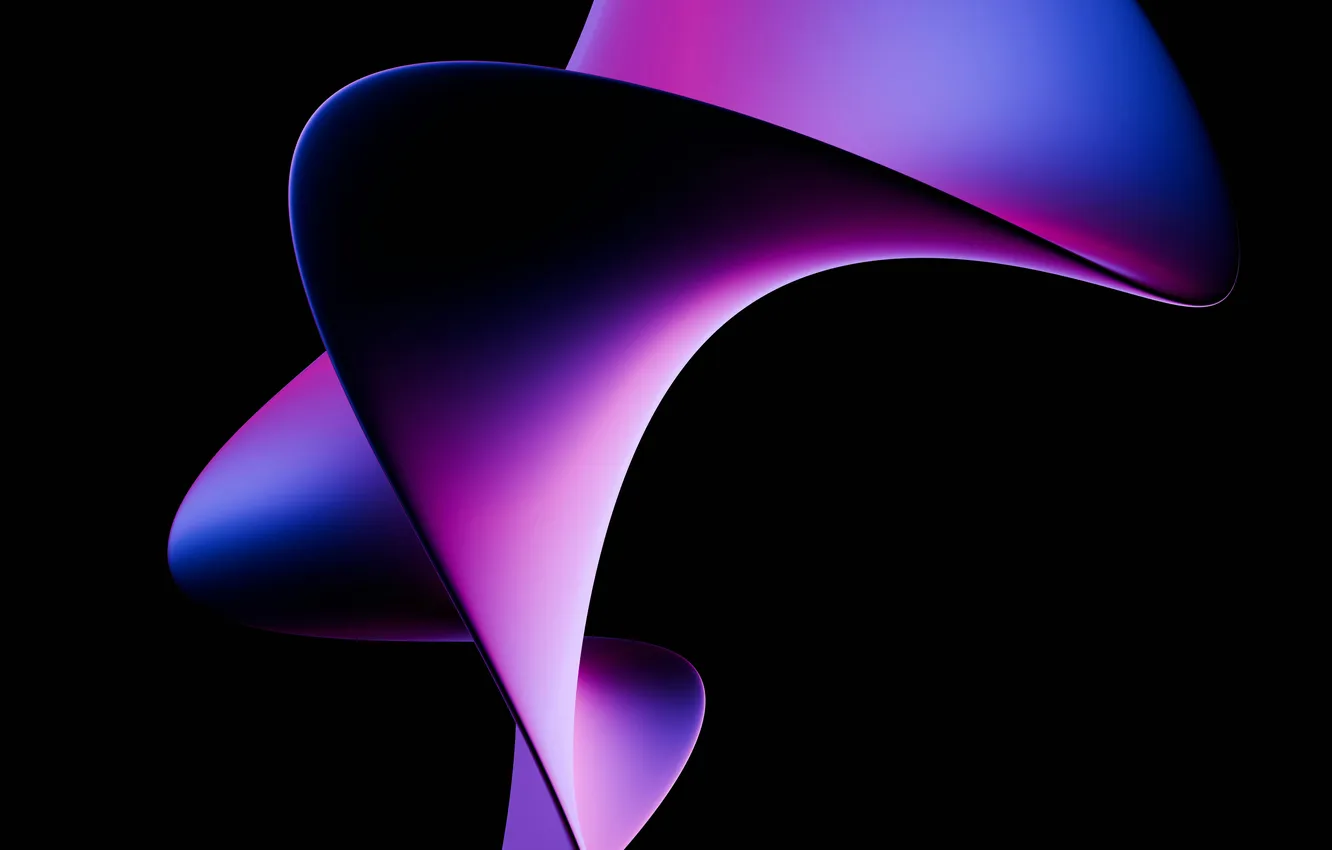 Photo wallpaper waves, Neon, gradient, futuristic, Flow, twist