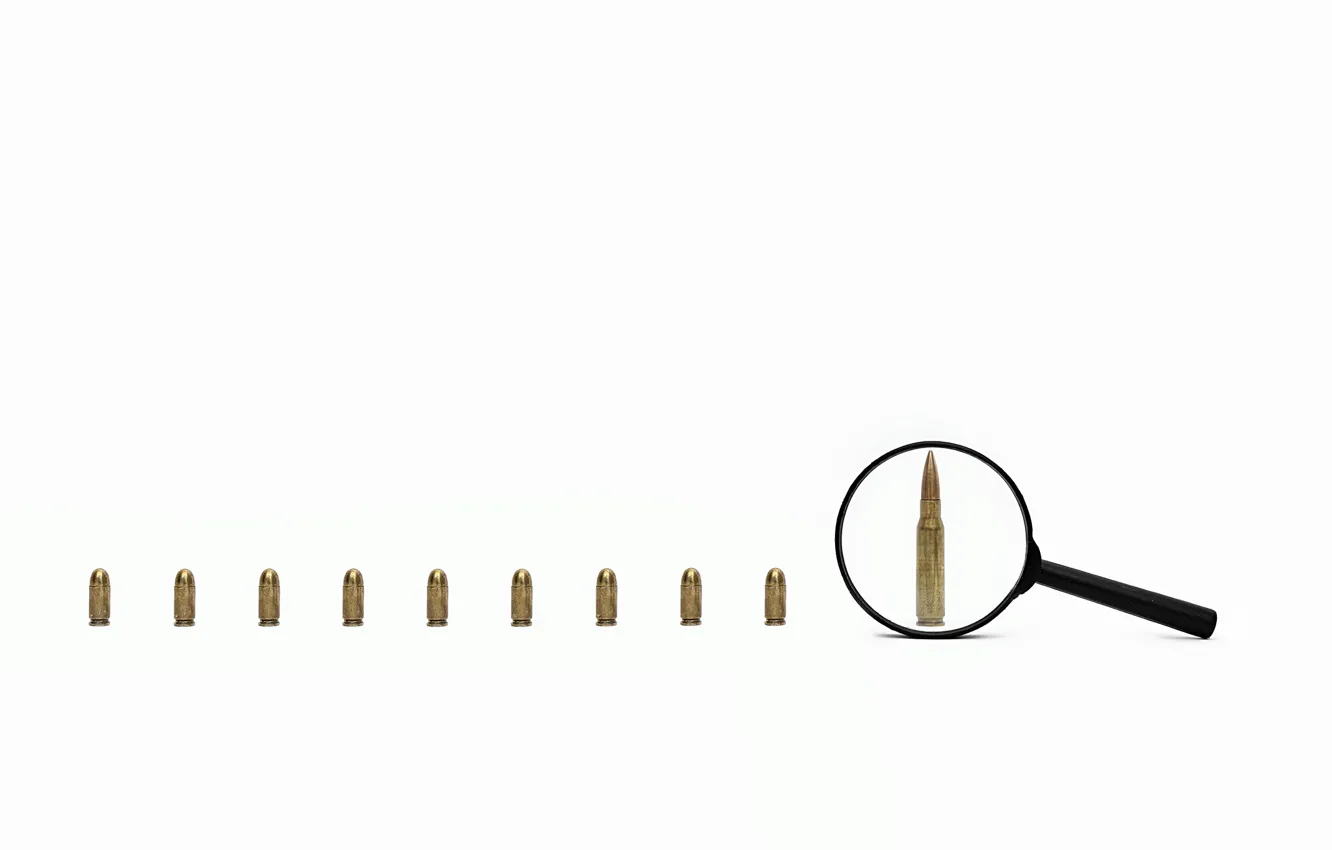 Photo wallpaper background, cartridges, magnifier