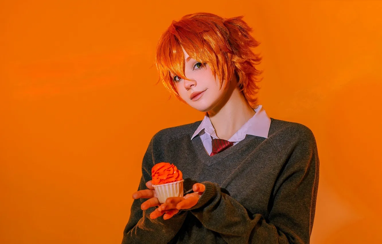 Photo wallpaper outfit, image, red, sweater, cosplay, cupcake, tenletters