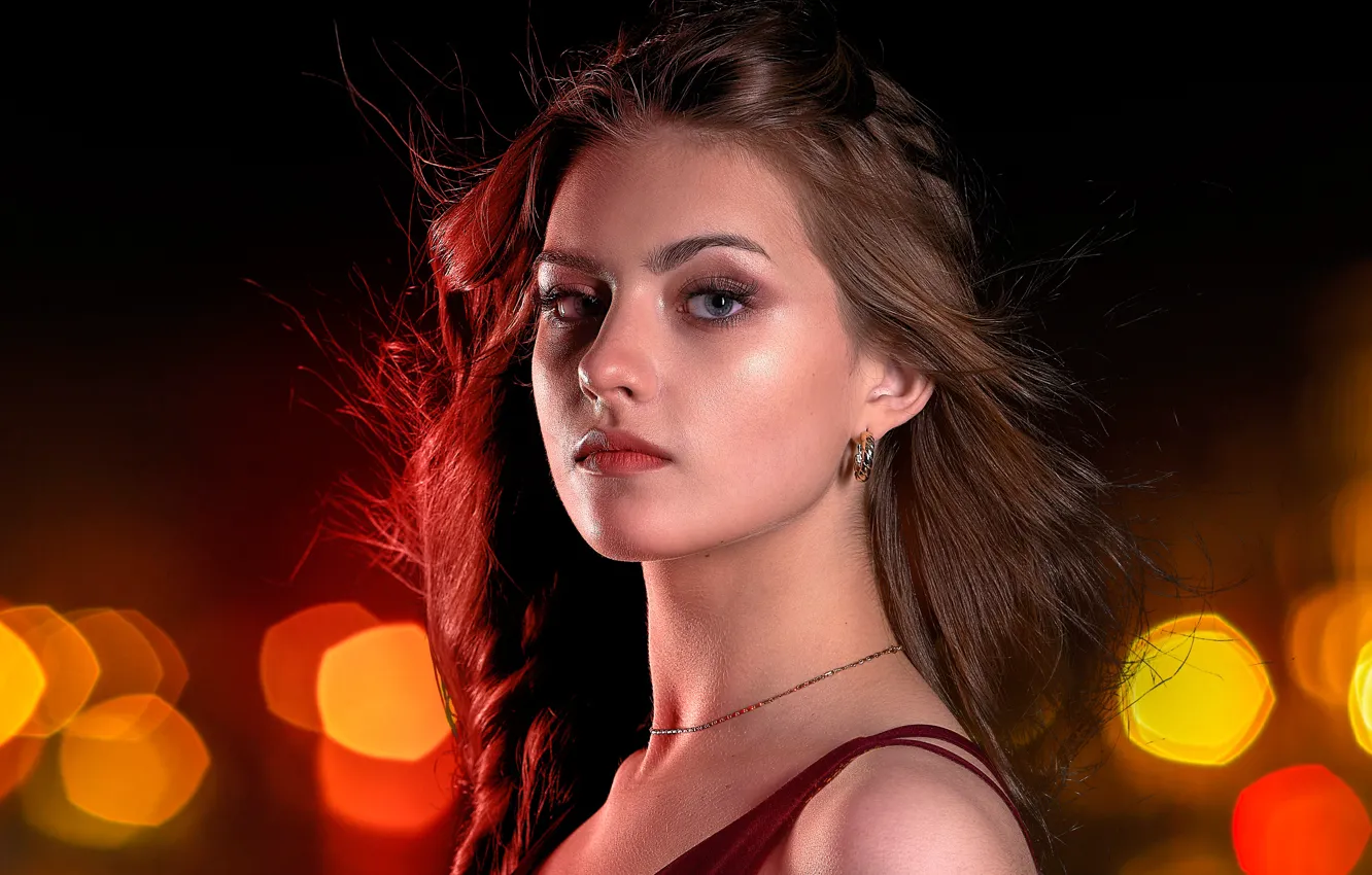 Photo wallpaper look, girl, face, hair, portrait, Alice