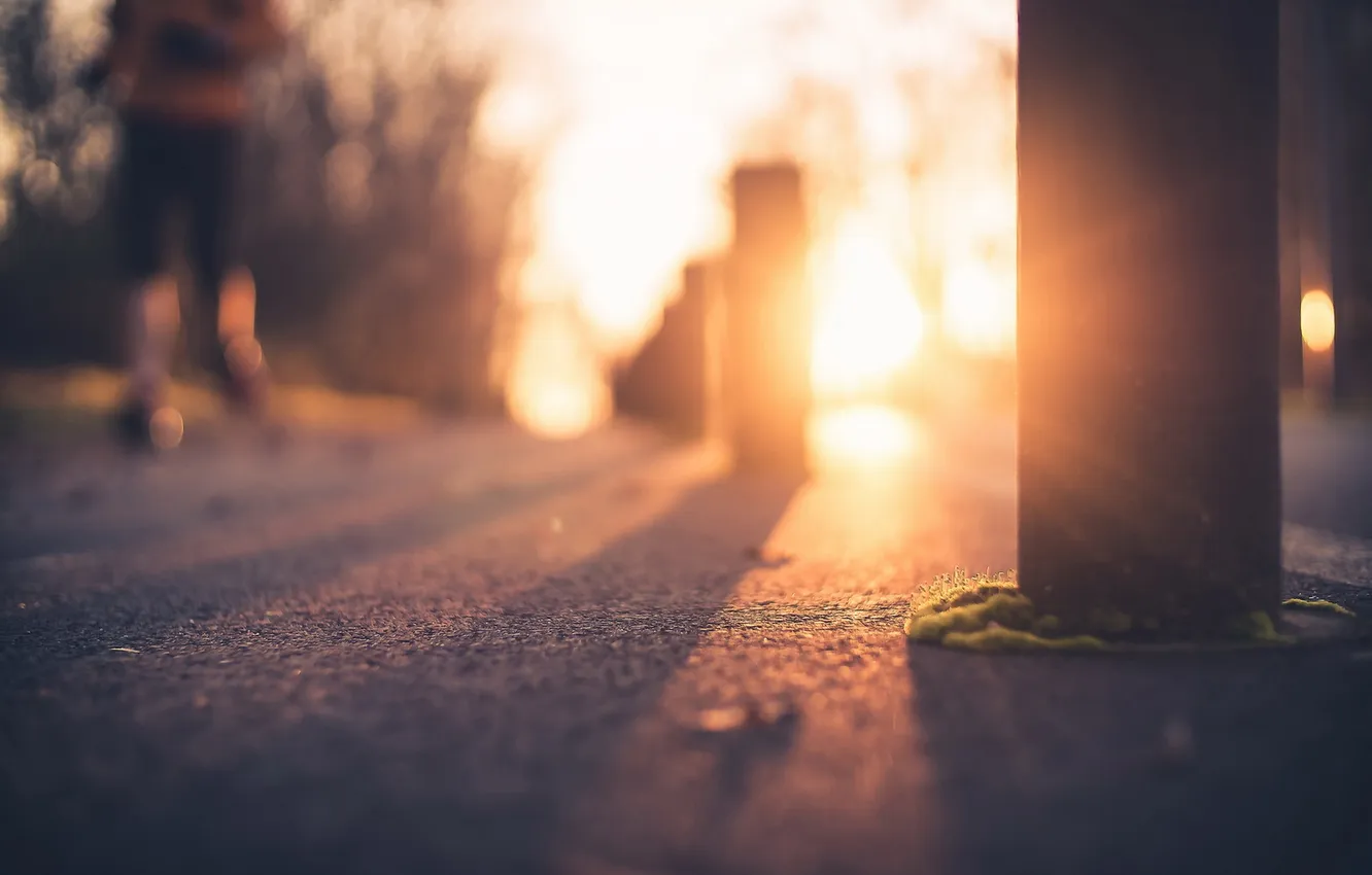 Photo wallpaper light, the city, street