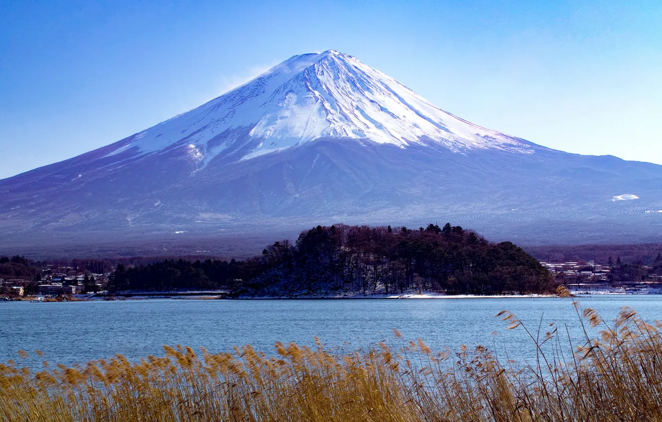 Photo wallpaper landscape, mountain, the volcano, Japan, Fuji