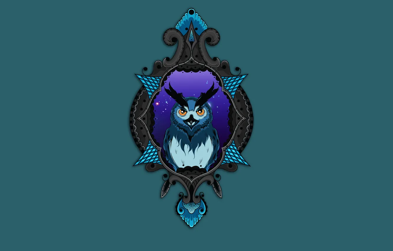 Photo wallpaper owl, bird, minimalism, owl