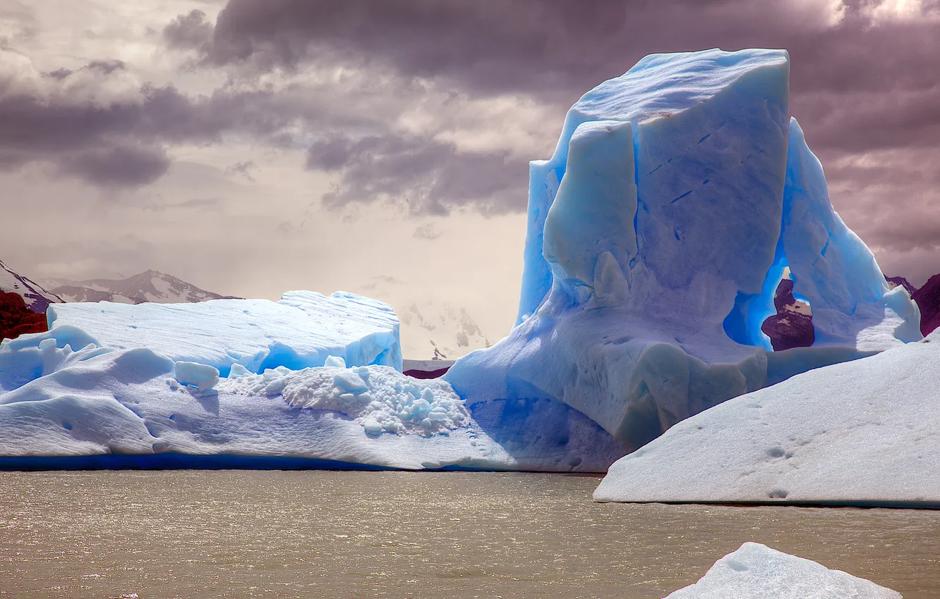 Photo wallpaper nature, glacier, iceberg
