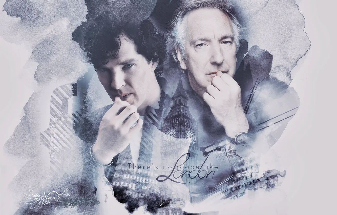 Photo wallpaper collage, art, actors, men, Benedict Cumberbatch, by veilaks