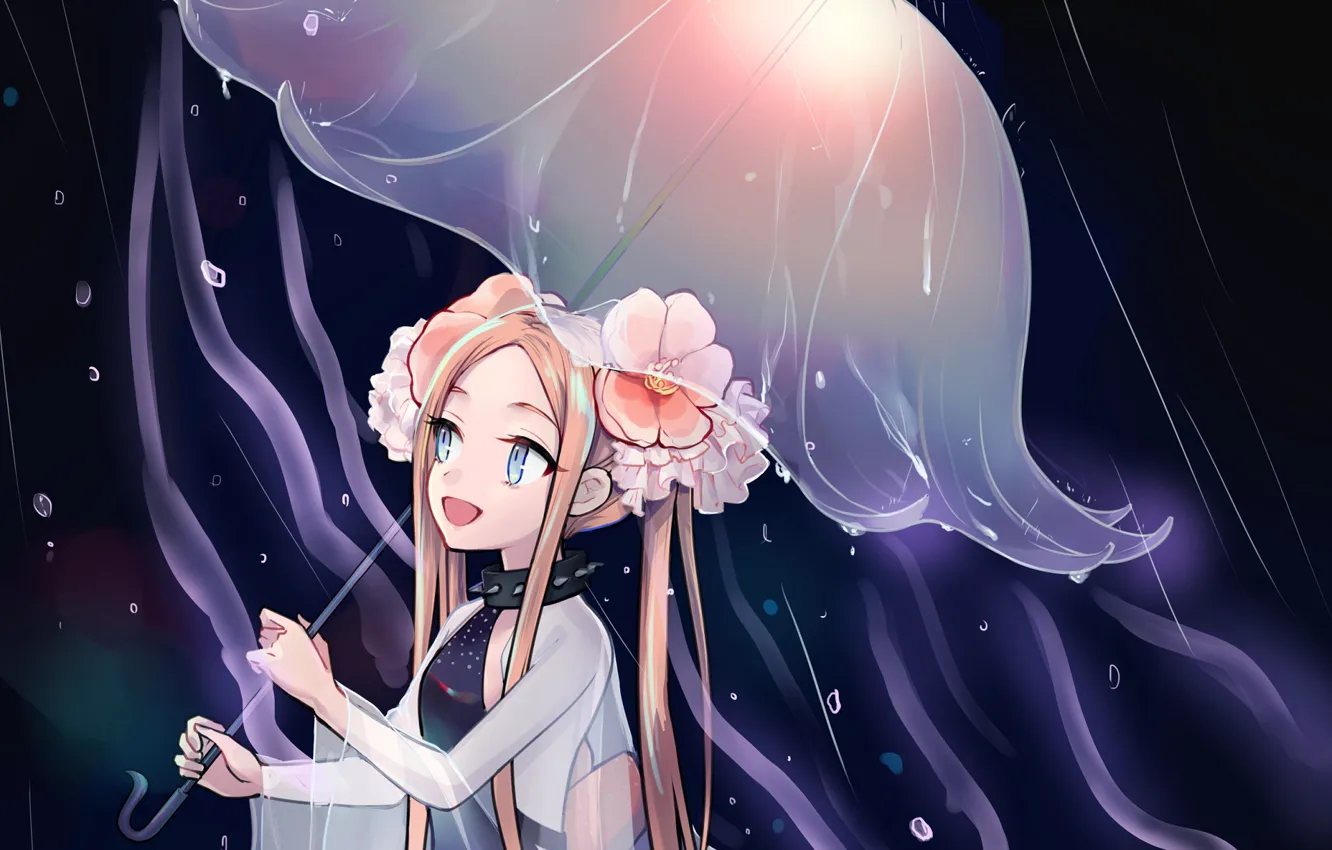 Photo wallpaper Jellyfish, fanart, Fate/Grand Order, Pixiv, Fanart From Pixiv, Abigail Williams, Foreigner, Foreigner (Abigail Williams)