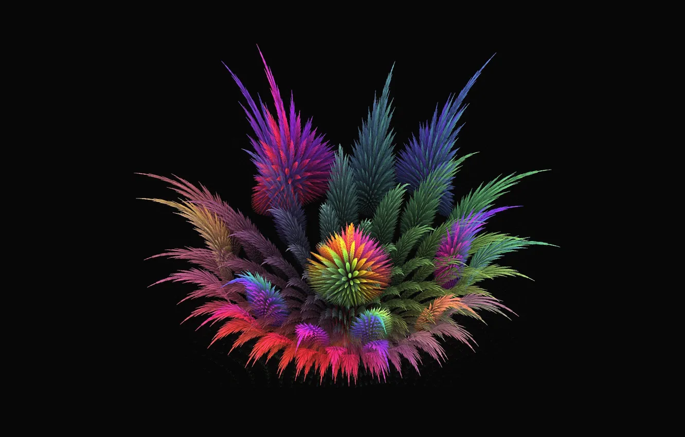 Photo wallpaper flower, background, fractal