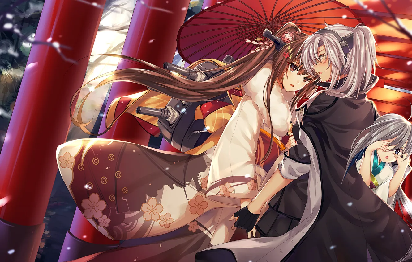 Photo wallpaper girl, weapons, kantai collection, Naval Collection