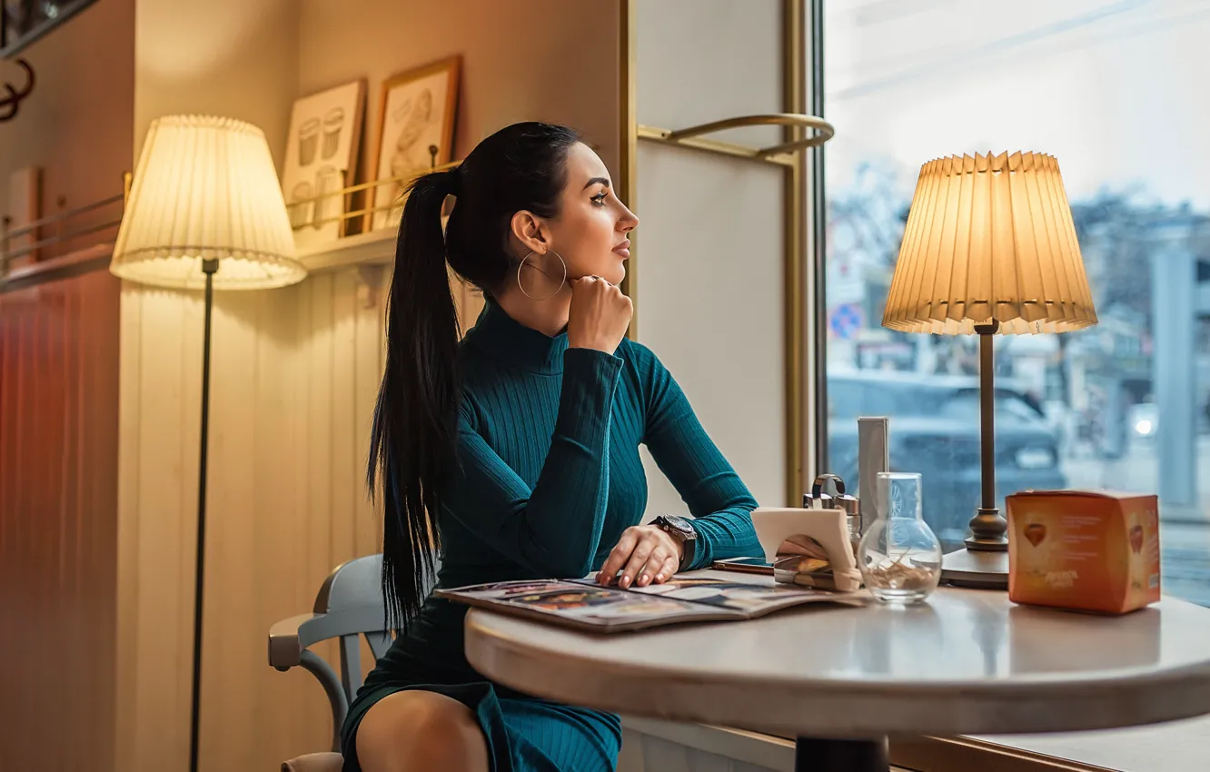 Photo wallpaper pretty, brunete, A Diakov George