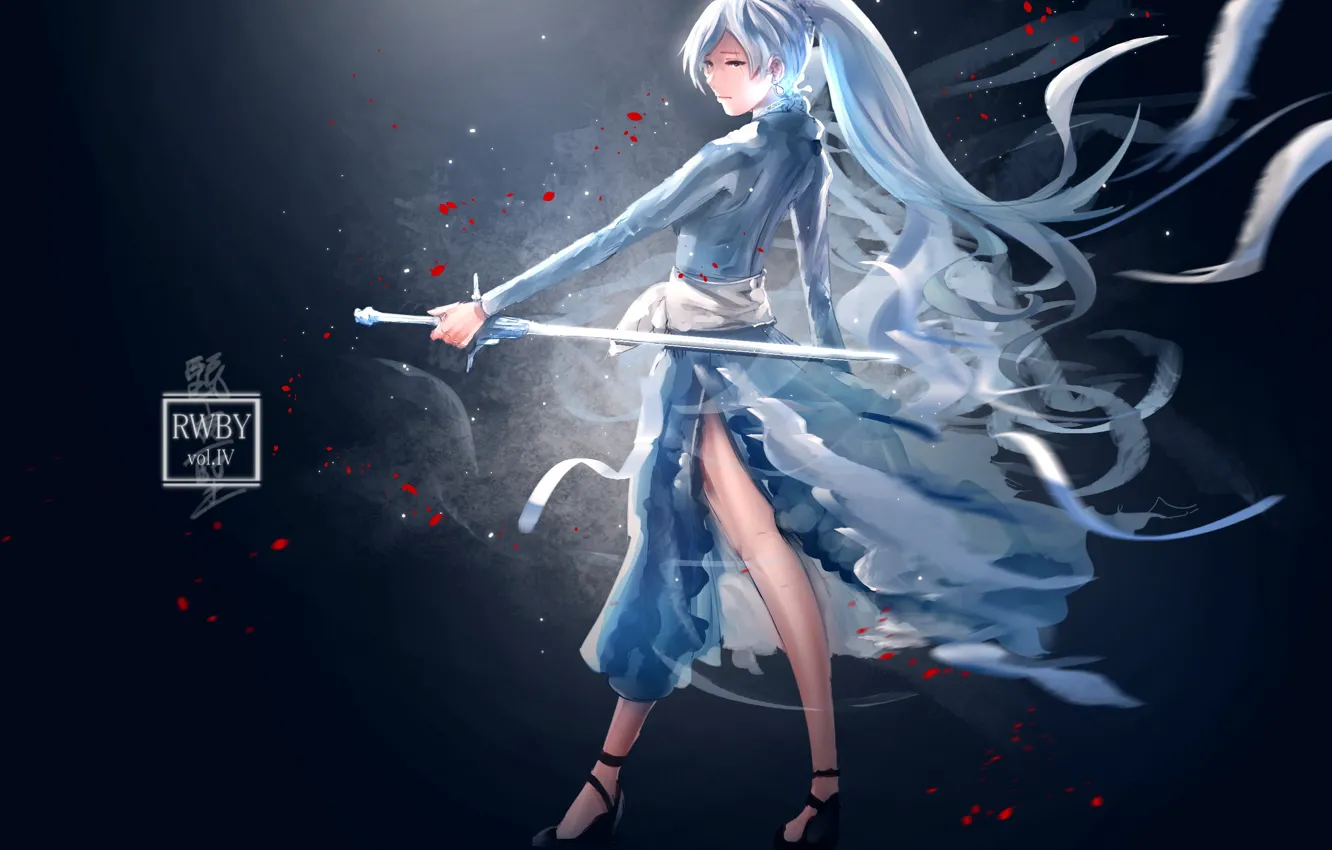 Photo wallpaper kawaii, girl, sword, ice, weapon, anime, pretty, ken